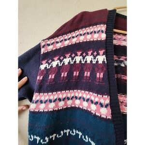 Vtg Paris Sport Club Women's Cardigan Sweater Lg‎ Grandma core Teacher Buttons